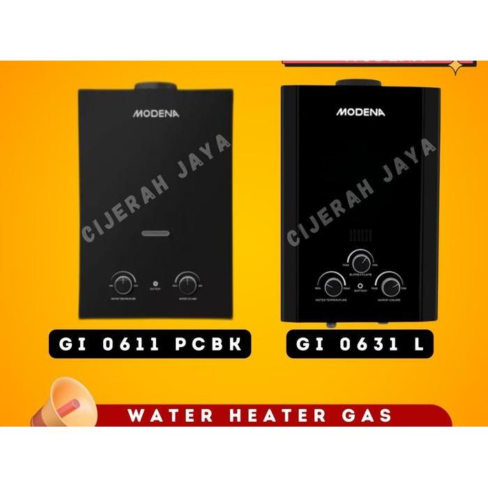 MODENA WATER HEATER GAS GI 0631 L GI 0631L / PEMANAS AIR GAS RAPIDO GI0631L / WATER HEATER GAS