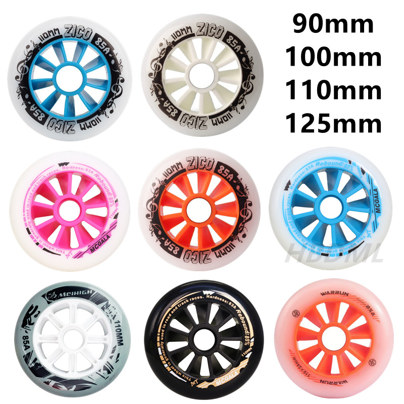 90/100/110/125mm Inline Skate Wheels 83A/85A Speed Skates Wheel Professional Road Roller Skate