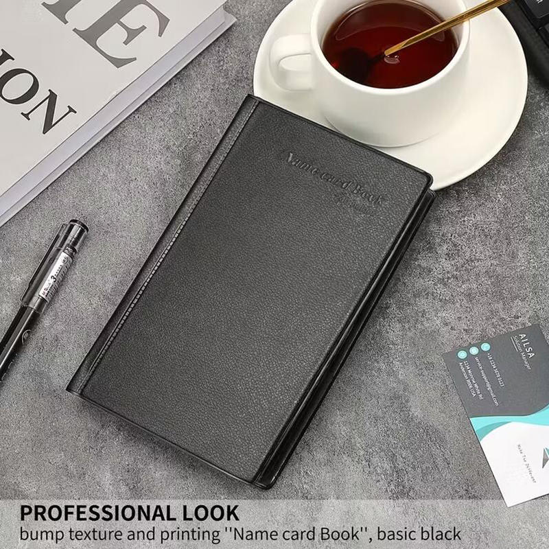 60-150 Pockets Large Capacity Business Card Holder Business Card Booklet Holder Portable Card