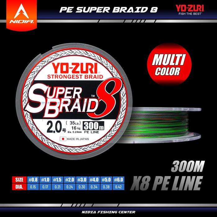 Ready Senar Pancing Pe Yozuri Superbraid 8 300 Meter