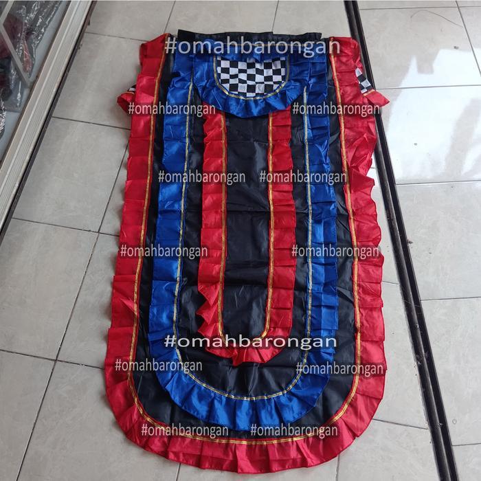 Kemul Barongan Anak SD Pentas Dewasa Warna Biru Hitam Merah Kuning Hijau