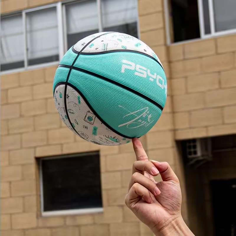 Psyche Rubber Basketball Youth Match Training Basketball Ball Anti-Slip Wear-Resistant Basketball