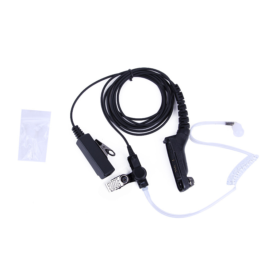 Motorola Portable Radio FBI PTT Air Tube Earpiece Mic Headset APX2000