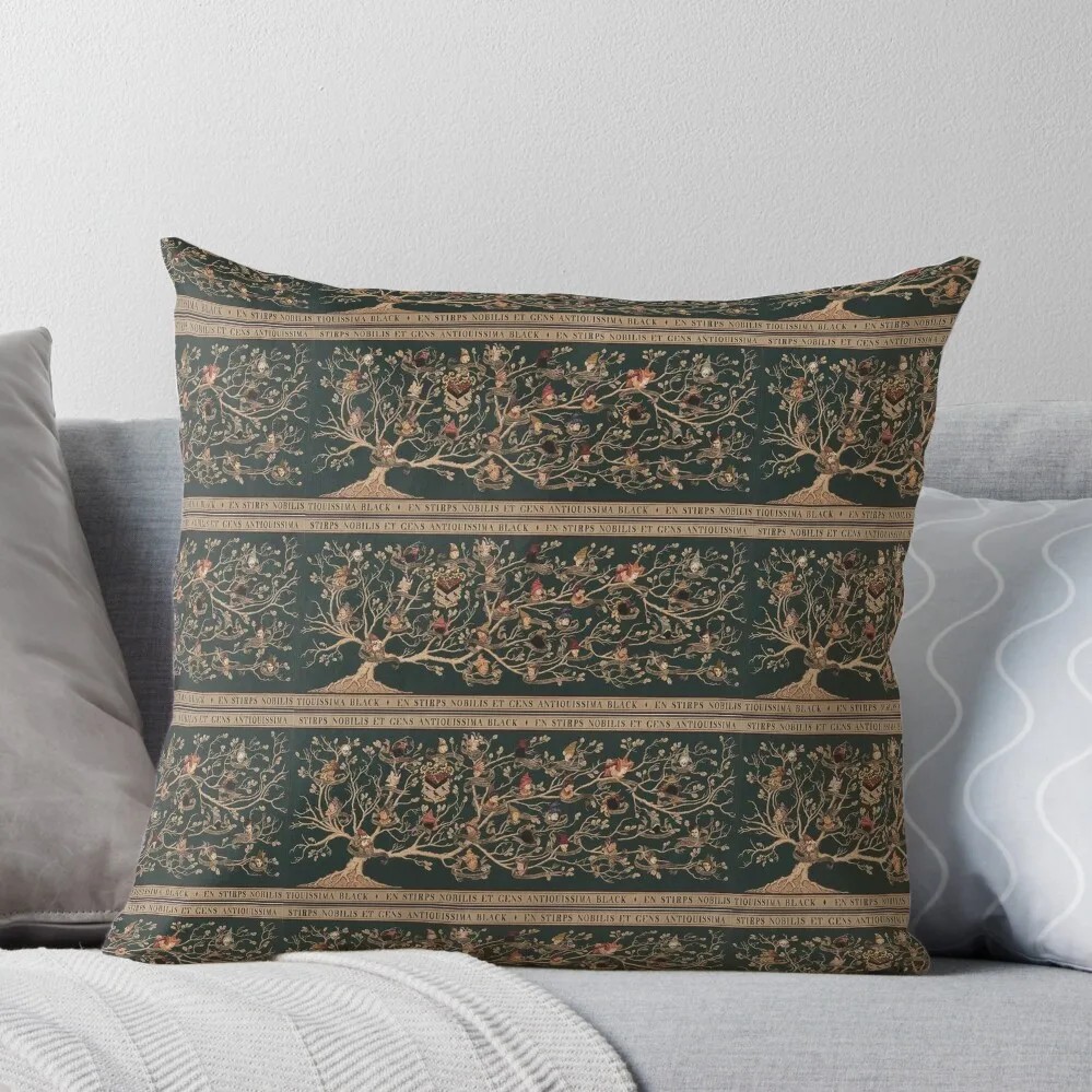 Black Family tapestry Throw Pillow Pillow Decor ornamental pillows for living room