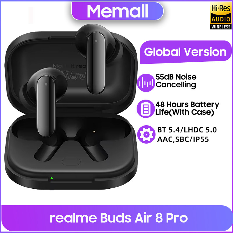 realme Buds Air 8 Pro Global Version 55dB Active Noise Cancelling True Wireless Earphone Bluetooth