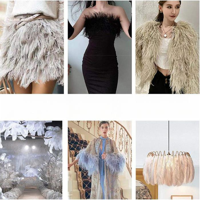 Promo 1M Bulu Ostrich Bulu Ostrich Premium Bulu Bulu Hiasan Baju/Renda Bulu Panjang/Premium