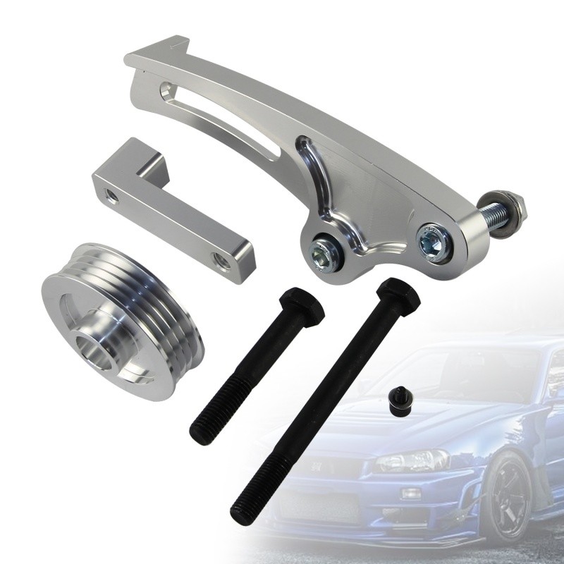 ALTERNATOR CONVERSION BRACKET KIT BOLTS FOR HOLDEN NISSAN SKYLINE GM LS1 RB30 RB26 RB25 GTR R32 R33