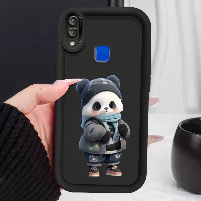Casing Hp untuk VIVO Y91 Y91i Y93 Y93s Y95 Case Panda Mode Kasing silikon Cesing Anti Bocor Shockpro