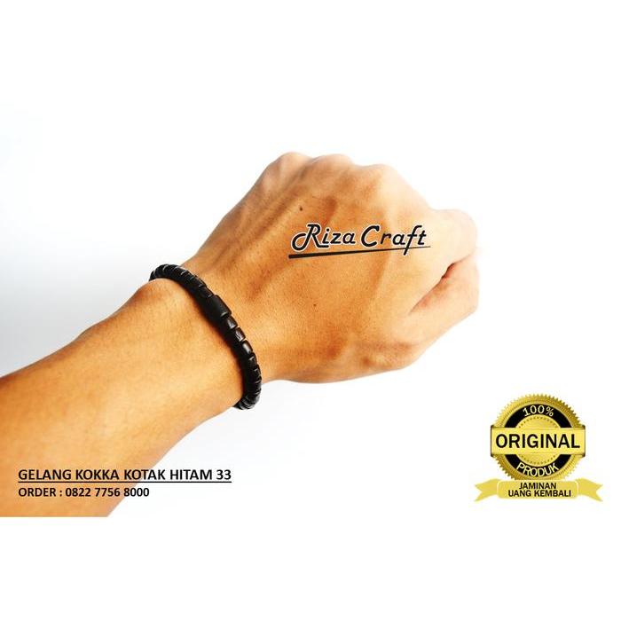 Gelang Tasbih Kayu Kokka Kaukah Asli Turki Arab Kotak Hitam 33 Butir Pasti Promo