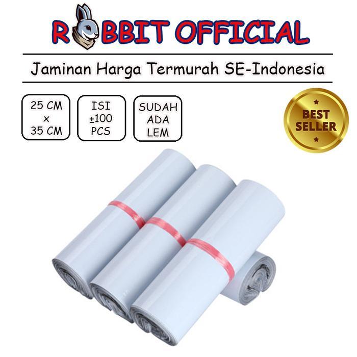 POLYMAILER PUTIH - [25x35] 100 PCS Polymailer Putih Premium Glossy
