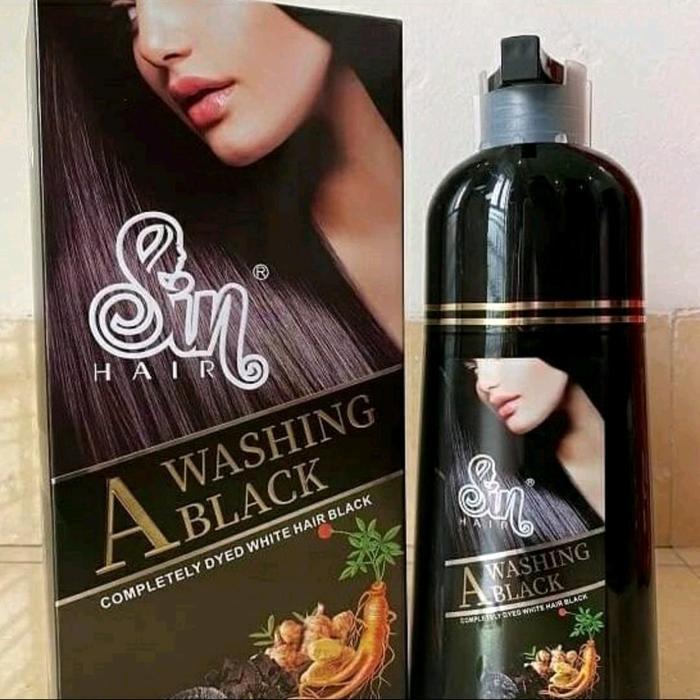 SIN HAIR Shampoo Pewarna Rambut Untuk Uban Import Dari Jepang 500ml ORIGINAL