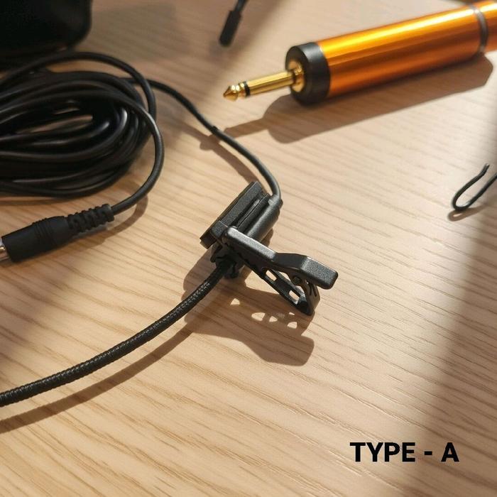 MIC JEPIT CLIP ON MIC KANCING PEKA DAN BERKABEL PANJANG COCOK UNTUK MIK IMAM WARNA HITAM MIKROFON