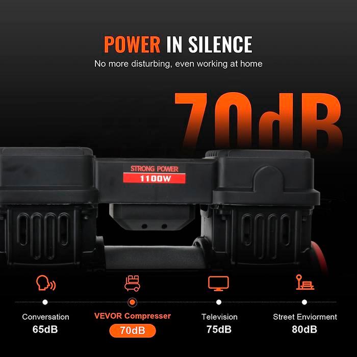 Jld 1Hp 30L Oilless Air Compressor Silent Kompresor Angin Mini Listrik Tanpa Oli