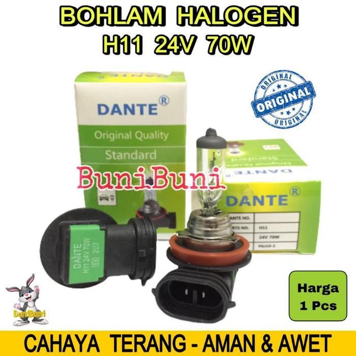 READY PART BOHLAM LAMPU HALOGEN H11 24V 70W UNTUK LAMPU KABUT FOGLAMP MOBIL TRUK - H11 24V KODE 043