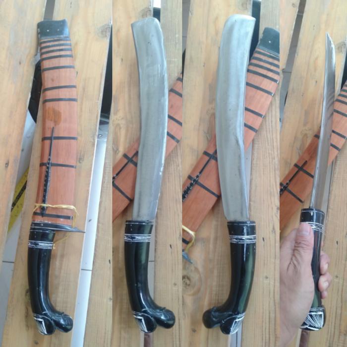 Terbaru Golok Kerja Galonngong Baja Per Gagang Tanduk Kerbau