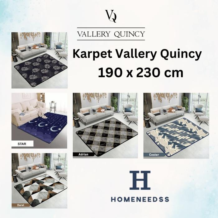 PROMOO Karpet Vallery Quincy 190x230 Jumbo Karpet Busa Malaysia Motif Terbaru Original Foam Murah