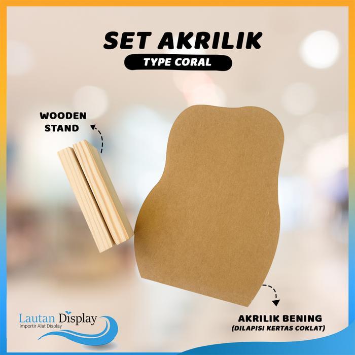 Hot Sale! (1 Paket) Stand Tatakan Kayu Akrilik A5, A6, Wooden Stand Acrylic Bulat Lingkaran, Tatakan