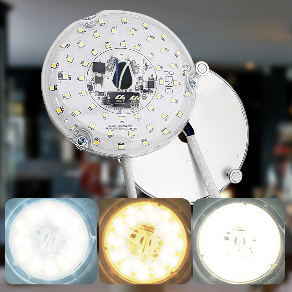 3.9/4.9/6.2 Inch 15/18/24W Ceiling Fan Light Retrofit Kit Ceiling Flush Light Replacement Panel Flus