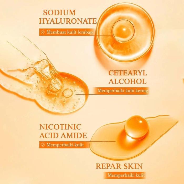 Krim Pemutih Wajah 40g Niacinamide Lazy Cream Gluta Whitening Lazy Cream Krim Siang Pemutih Wajah