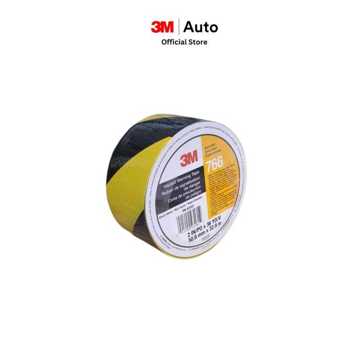 3M 766 Lakban Police Line Tape Marking Floor Hitam Kuning - 48mm x 33m