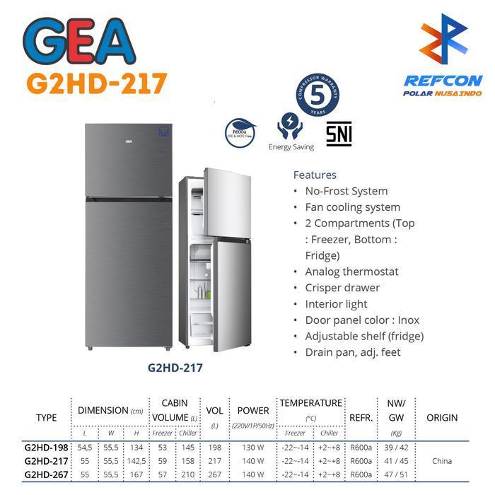 Changhong Kulkas 2 Pintu Refrigerator Kapasitas 180 Liter - CRF238