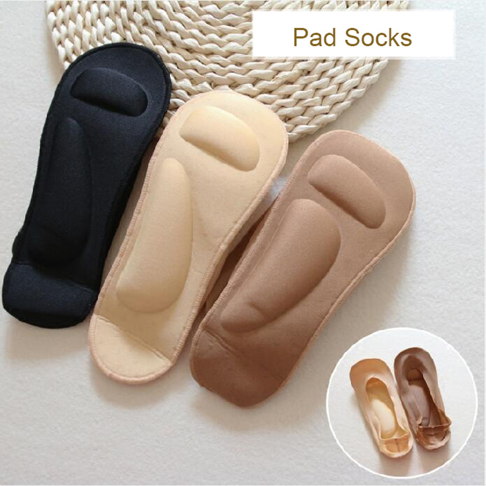 Women Summer Foot Massage with Gel Pads Health Care Arch Support Sock Slippers Invisible Socks 3D