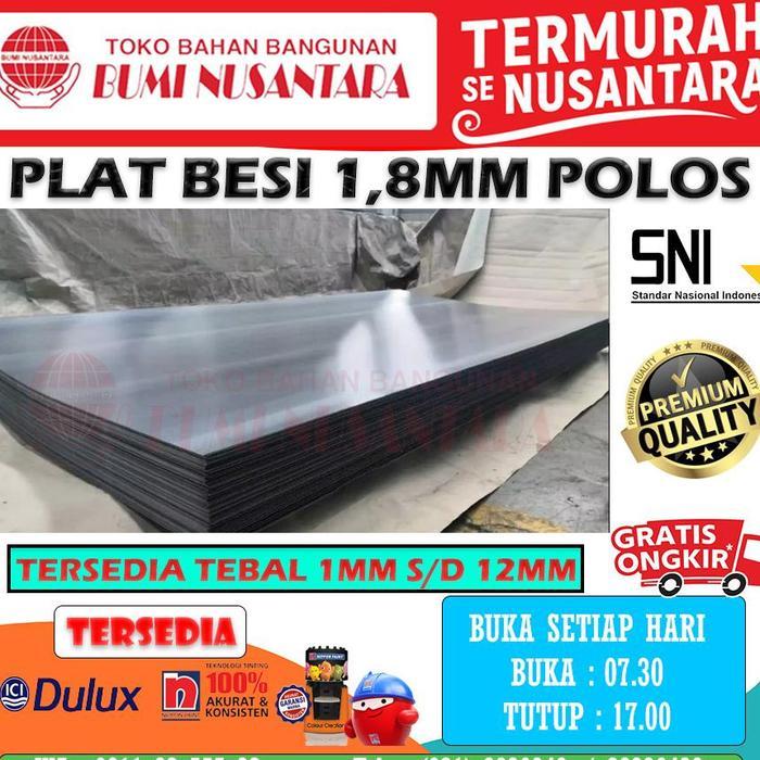PLAT BESI POLOS 1,8MM 4'x8' 122x244CM STEEL PLATE SS400 PLAT BESI PLAT EZYER PLAT LEMBARAN