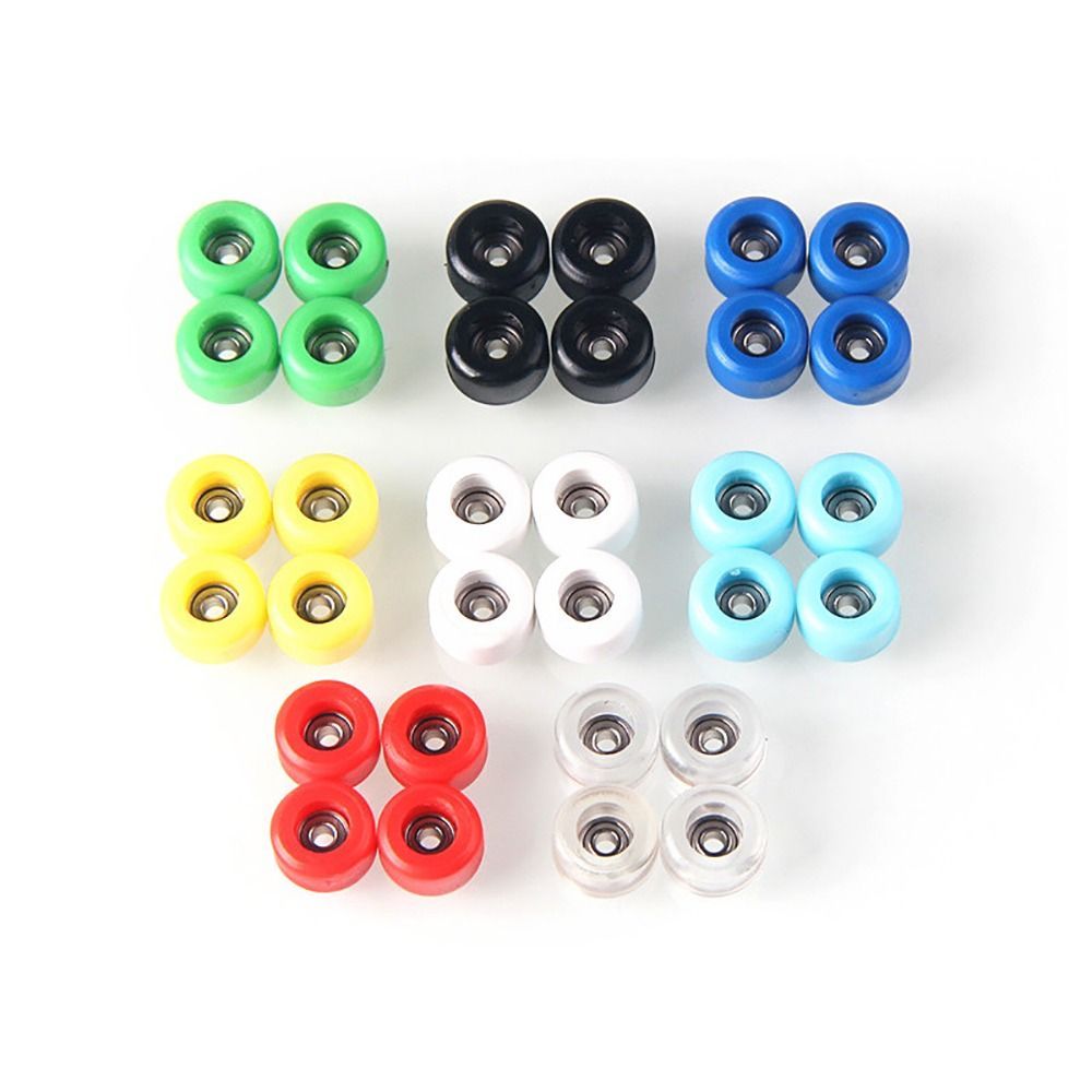 4Pcs New Professional Bearing Wheel PU Metal Mini Fingerboard Wheels Urethane CNC Finger Skate Board