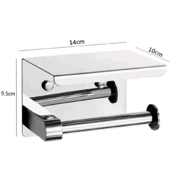 Tempat Tissue Gulung stainless Sus 304 Tempat Tisu Roll Toilet Black Gold chrome
