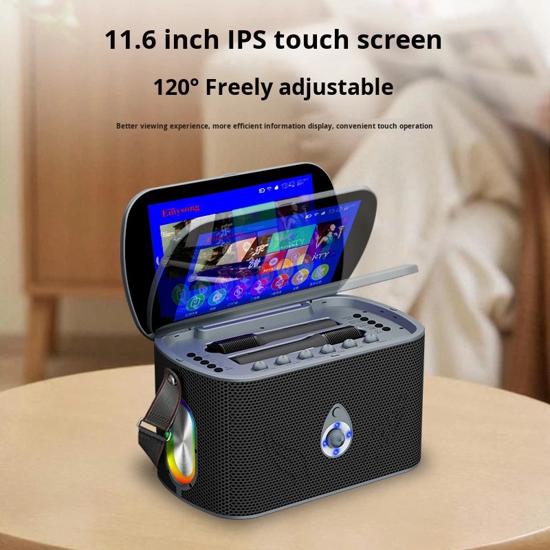 Touch Screen Karaoke Machine Bluetooth Speaker Portable KTV Outdoor Home Portable Karaoke Machine