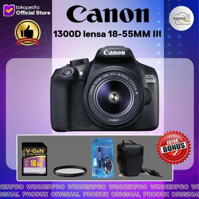 kamera CANON 1300D lensa 18-55MM III