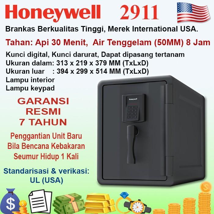 Brankas Honeywell 2911, Brankas Tahan Api Dan Air (Hingga Tenggelam), Muat Kertas F4, Sertifikat,