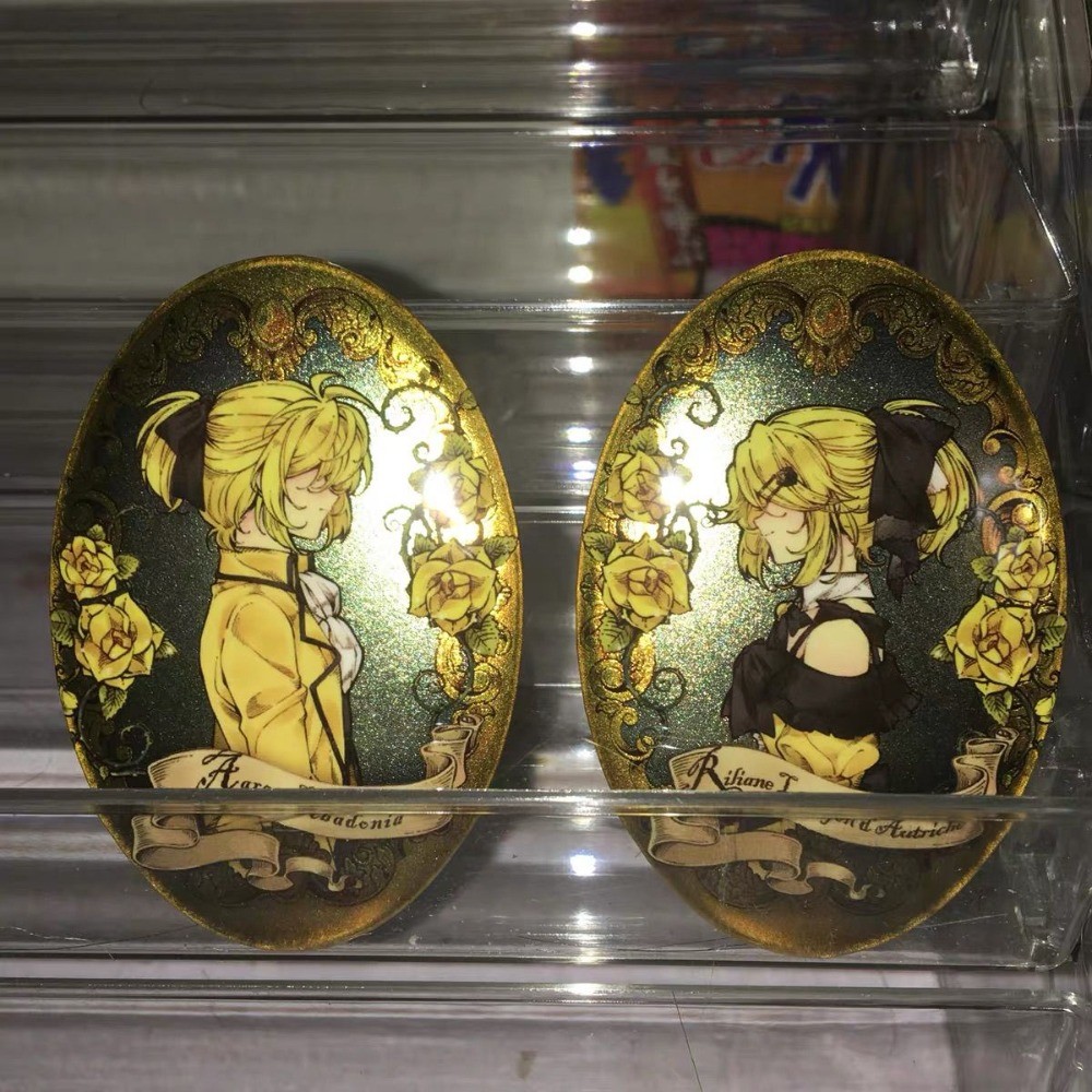 Piapro Characters Badge Kagamine Len Kagamine Rin Anime Peripheral Originality Ellipse Modelling