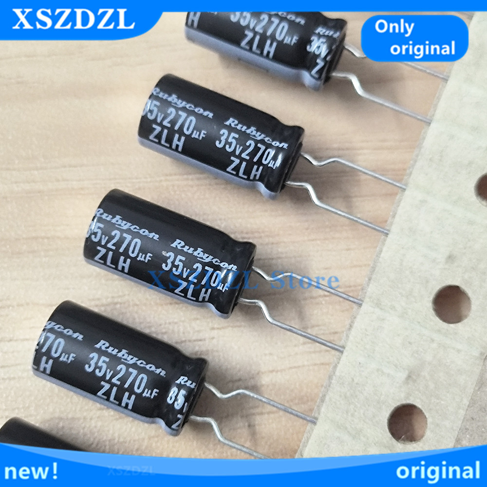 Free Shipping 10pcs/30pcs 35V 270uF Japan Rubycon capacitor 35V270UF 8*16mm ZLH High frequency long