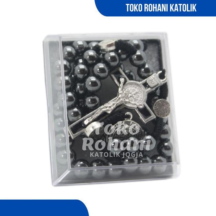 Rosario Italy 8 Mm (Batu Blustin) / Rosario Katolik / Kalung Rosario Katolik / Rosario Premium /