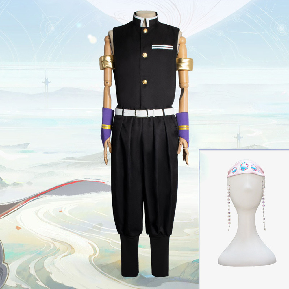Uzui Tengen Fantasy Anime Demon Cosplay Costume Headwear Disguise Adult Men Cosplay Roleplay