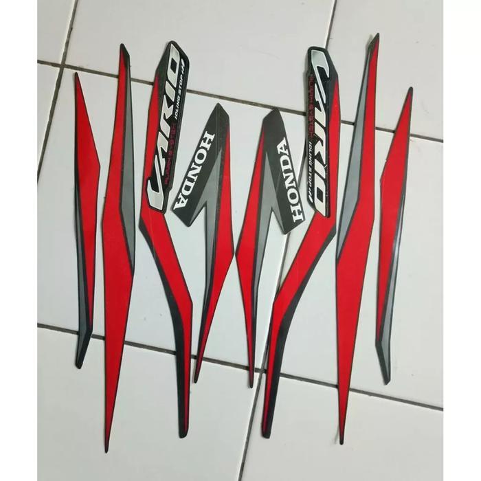 stiker striping honda vario 125 cbs iss 2018 hitam lis body original