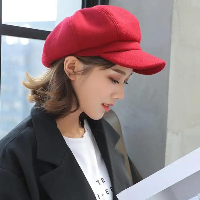Topi Baret Topi Gurita Topi Pelukis Versi Korea Pria Wanita Premium