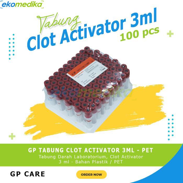 Tabung Clot Activator 3Ml Gp Vacutainer Procoagulation 3Ml Glass / Pet