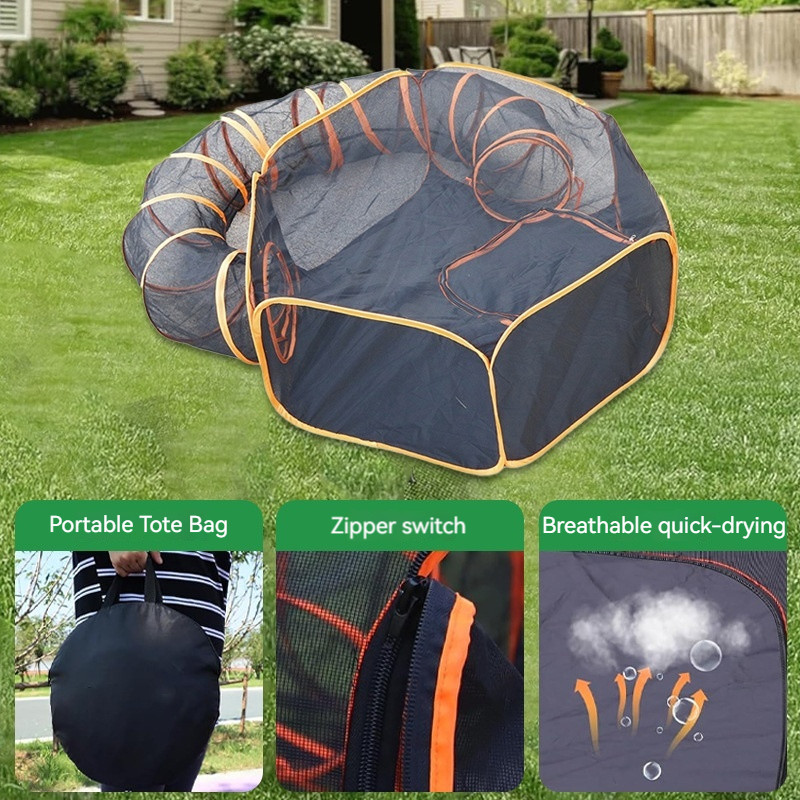 Foldable Closed Portable Cat Nest Tent Tunnel Interactive Game Circular Amusement Park Tunnel Drilli