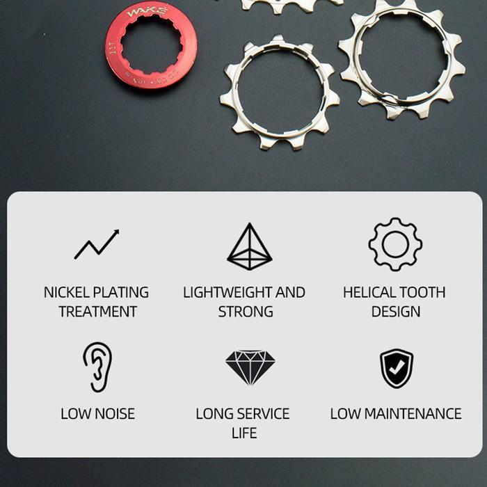 Wake Sprocket 10 Speed 11 - 46T Silver Gear Cassette Sepeda Mtb #Gratisongkir