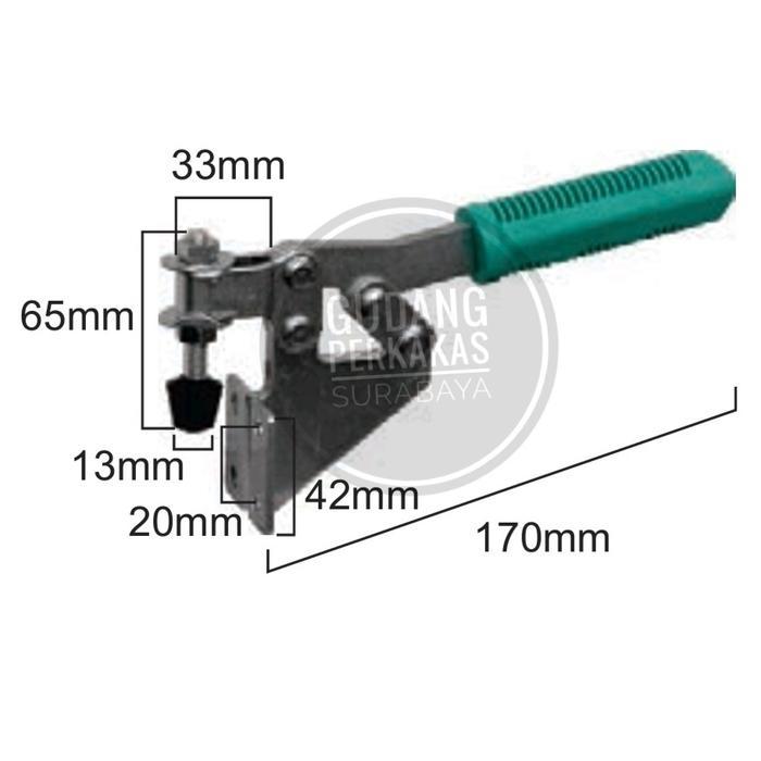 horizontal toggle clamp TCH-921 280kg horisontal klem toggle clamping