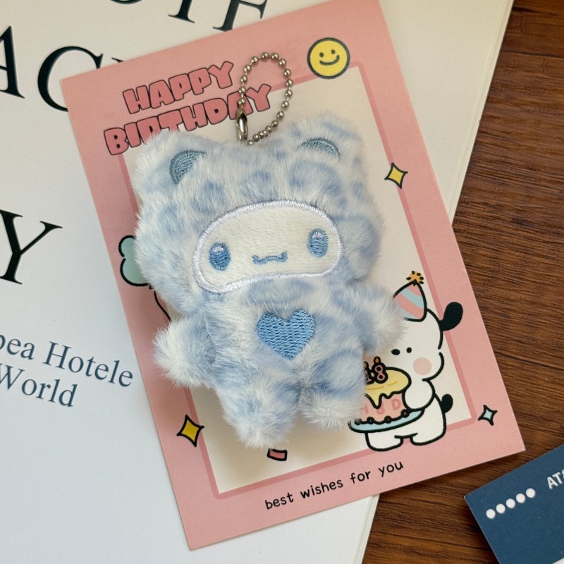 Plush Hello Kitty Keychain Kawaii Hello Kitty Student Backpack Decoration Accessories Kitty Keychain