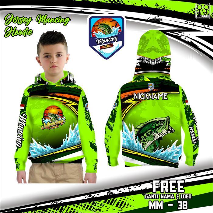 Jersey Mancing Mania Hoodie Anak Baju Mancing Baju Mancing Free Custom