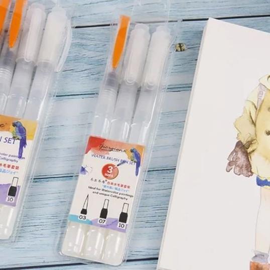 giorgione water brush set 3 long handle