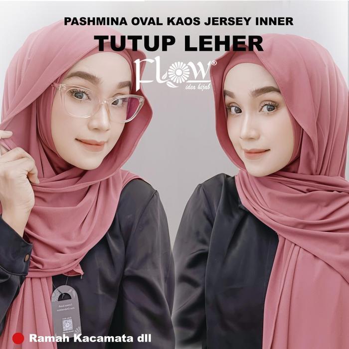 Pashmina Inner Instan Tutup Leher Kaos Jersey Korea Masker Panjang Muslim Jilbab Kerudung Pasti Ori