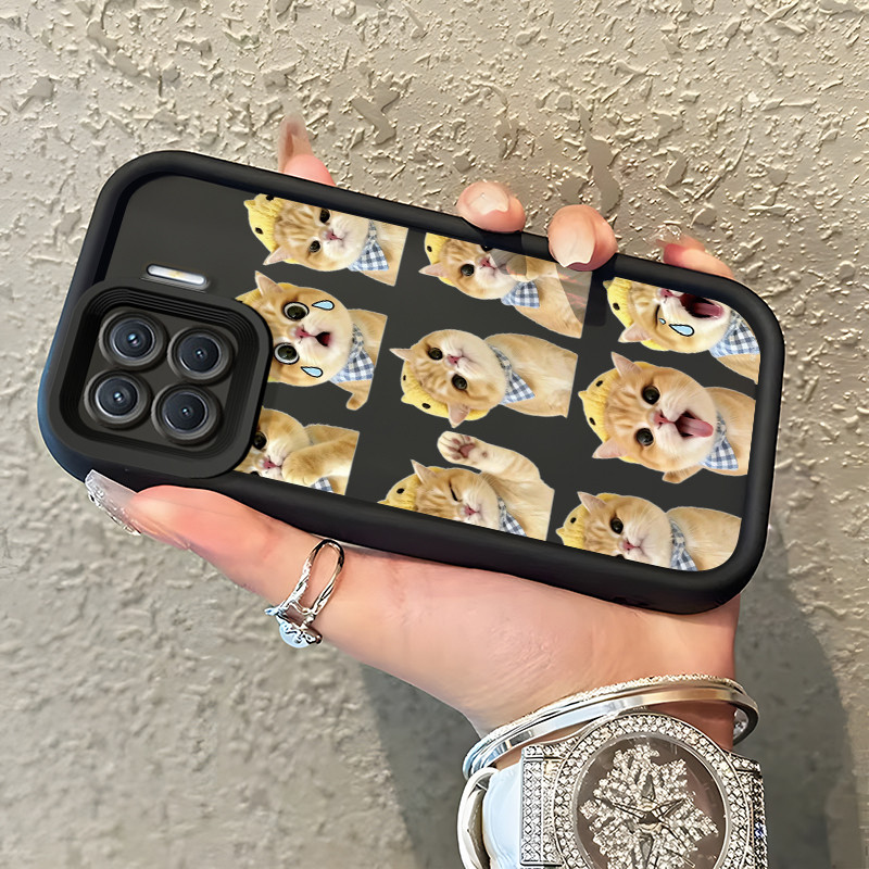 Casing Hp OPPO A93 F17 Pro OPPO Reno 4F Reno 4 Lite Case Casing HP Foto kucing sapi yang lucu Pola k