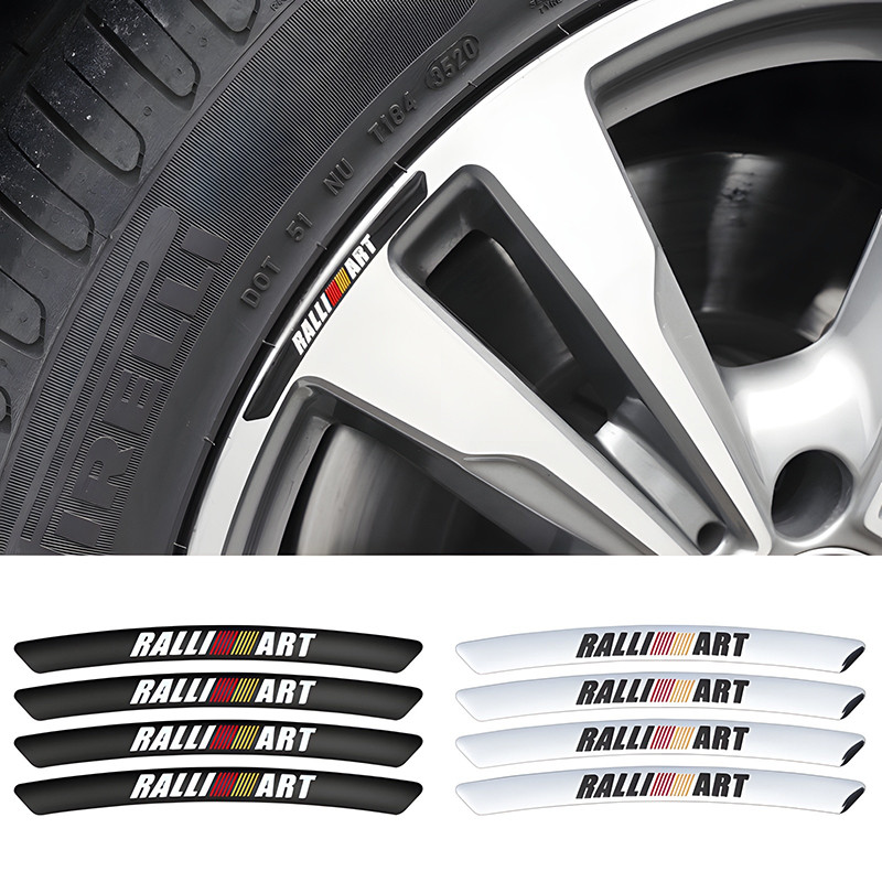 Car Sticker Wheel Hub Rim Logo Decals For Mitsubishi Outlander ASX Eclipse Cross Pajero Lancer EVO