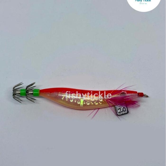Umpan Pancing Cumi Model Udang Squid Jig 10 Cm Berat Timah 2.0 - Harga Per 5 Pcs
