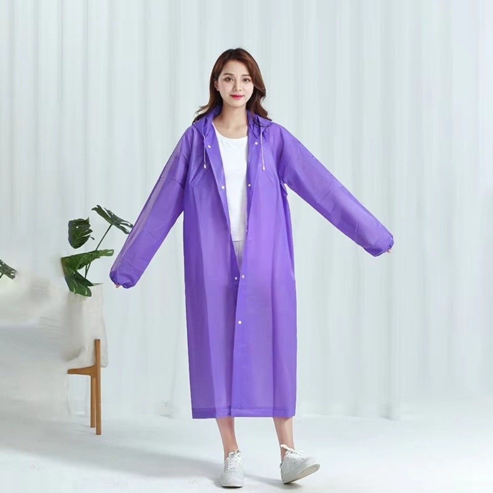 Fashion Long Style Adult Raincoat Thickened Portable Emergency Rain Coat Lightweight Waterproof